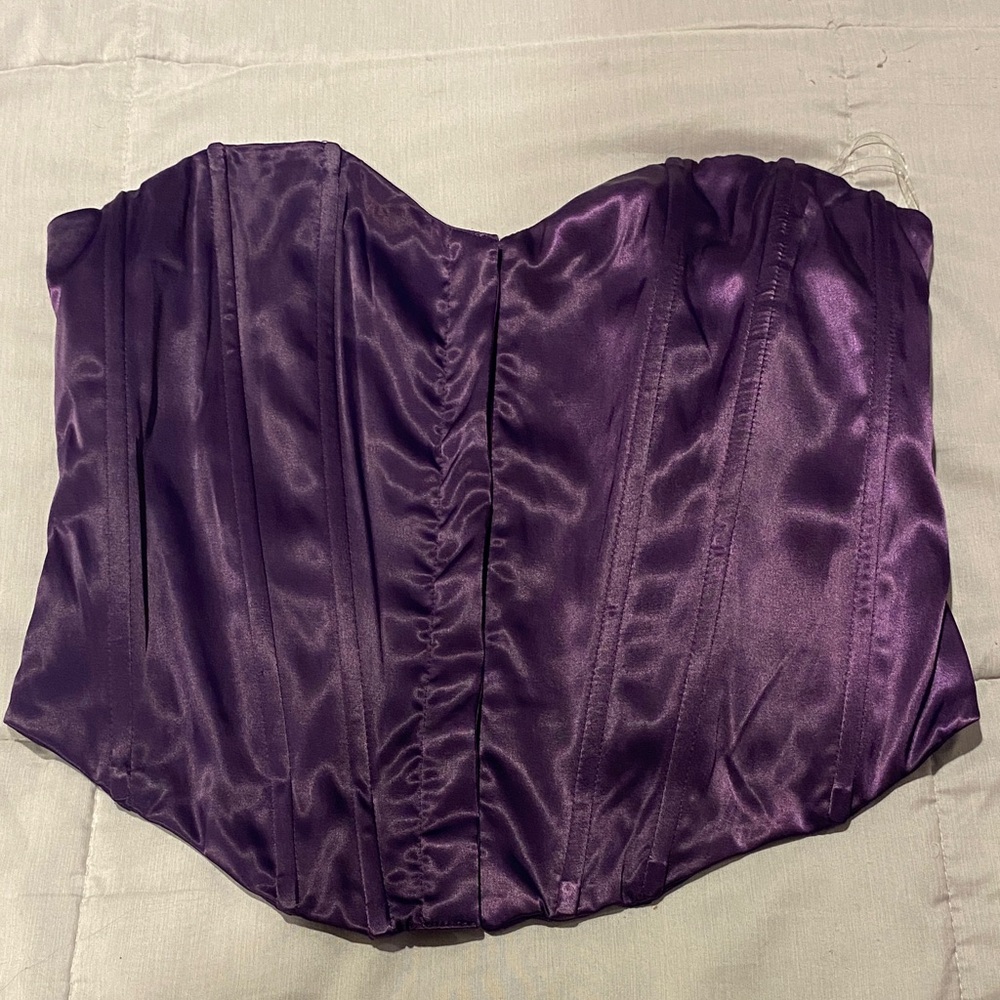 HYFVE Rich Purple Satin Top